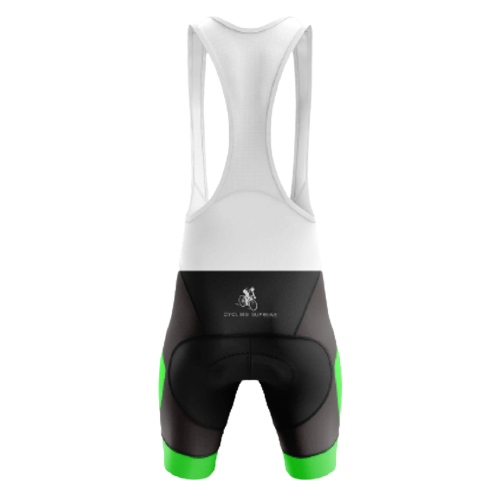 Black/Green Bib Shorts | Cycling Supreme