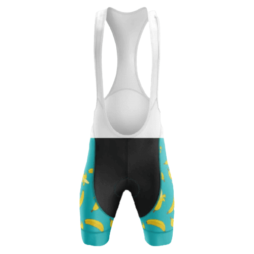 Fun banana-themed unisex bib shorts for a vibrant cycling experience.