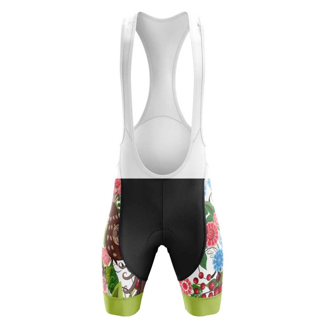 Floral Bib Shorts with a vibrant floral design and breathable material for a colorful and comfortable cycling experience.