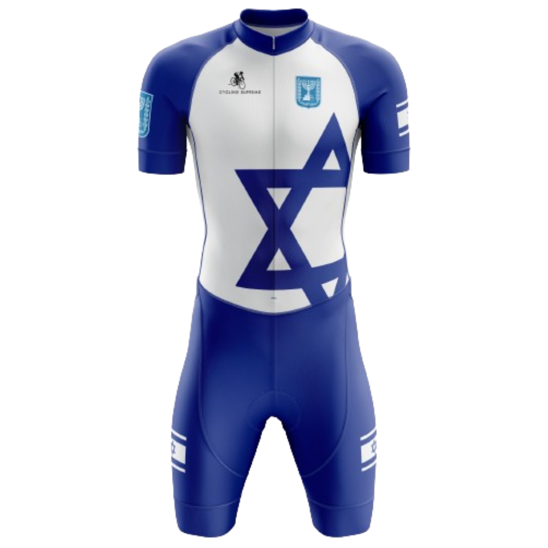 Israel flag men's triathlon suit.