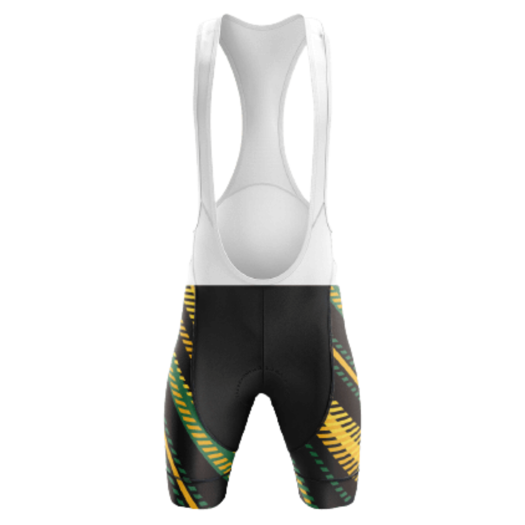 Digital Stripes Bib Shorts featuring a modern digital stripe design and breathable material for a stylish and comfortable fit.