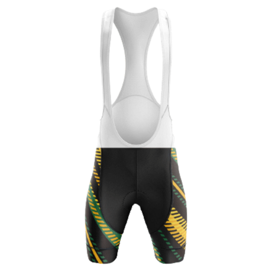 Digital Stripes Bib Shorts featuring a modern digital stripe design and breathable material for a stylish and comfortable fit.