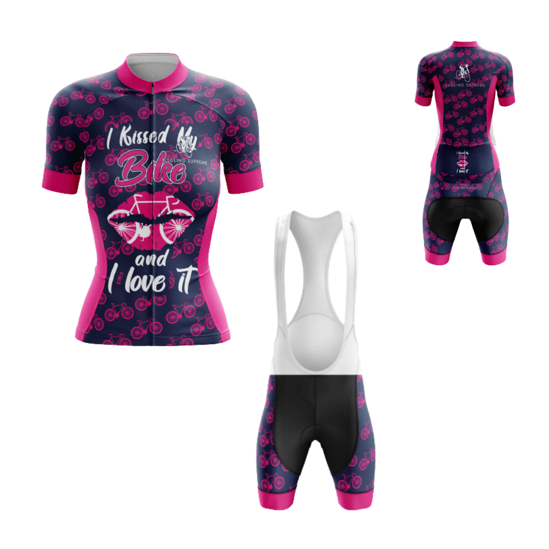 Women's cycling kit showcasing a Bike Love theme for dedicated riders.