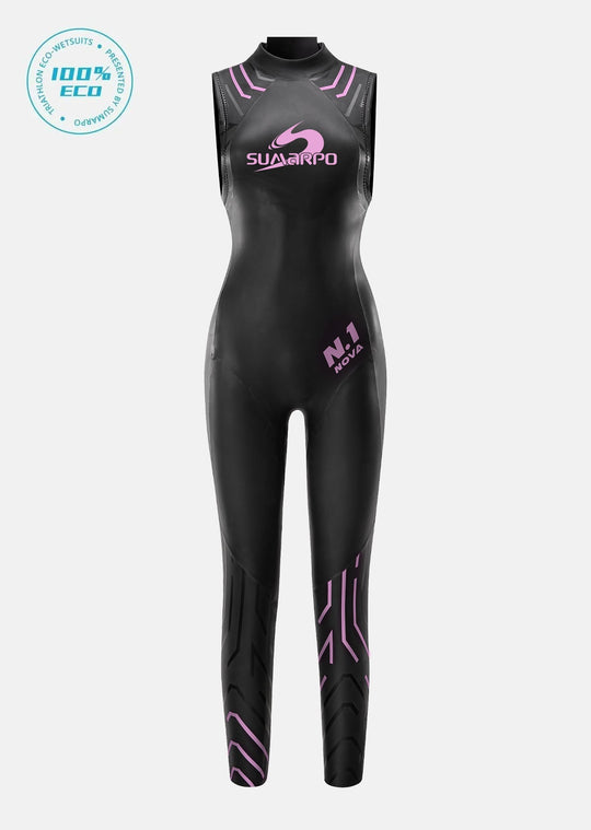 Eco-friendly sleeveless wetsuit designed for athletes