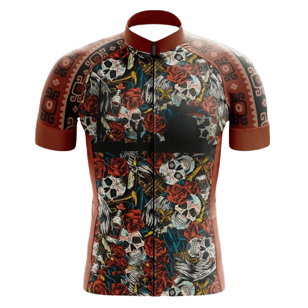 A second edition of the skull-themed cycling jersey.