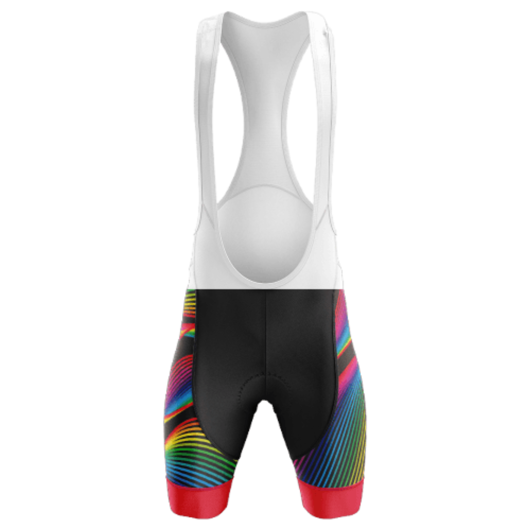 Neon Stripes Bib Shorts with a bold neon stripe design and breathable material for a high-performance and vibrant ride.