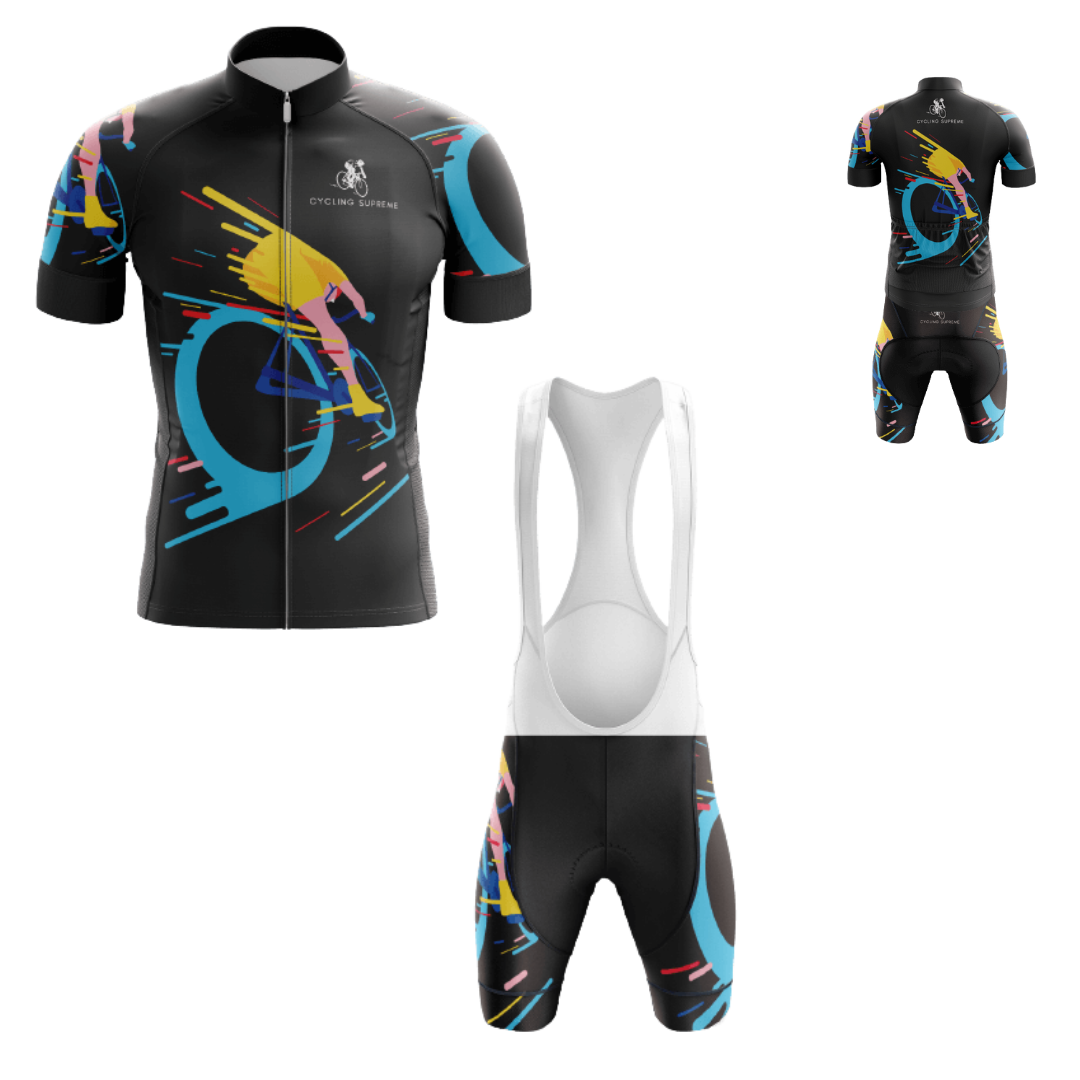 Men's Riders cycling kit featuring a dynamic design with breathable fabric to keep you comfortable and stylish on the road.