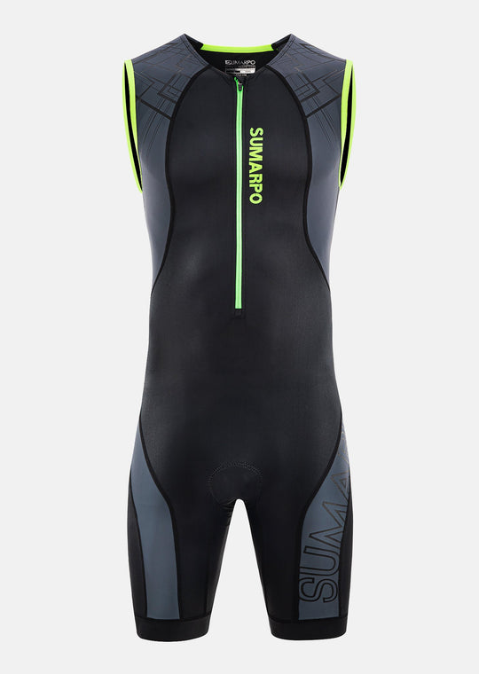 Sleeveless tri suit providing flexibility and performance for triathlons