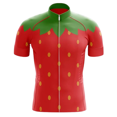 Refreshing and fun cycling jersey with a bold watermelon pattern. A fruity twist on cycling gear.