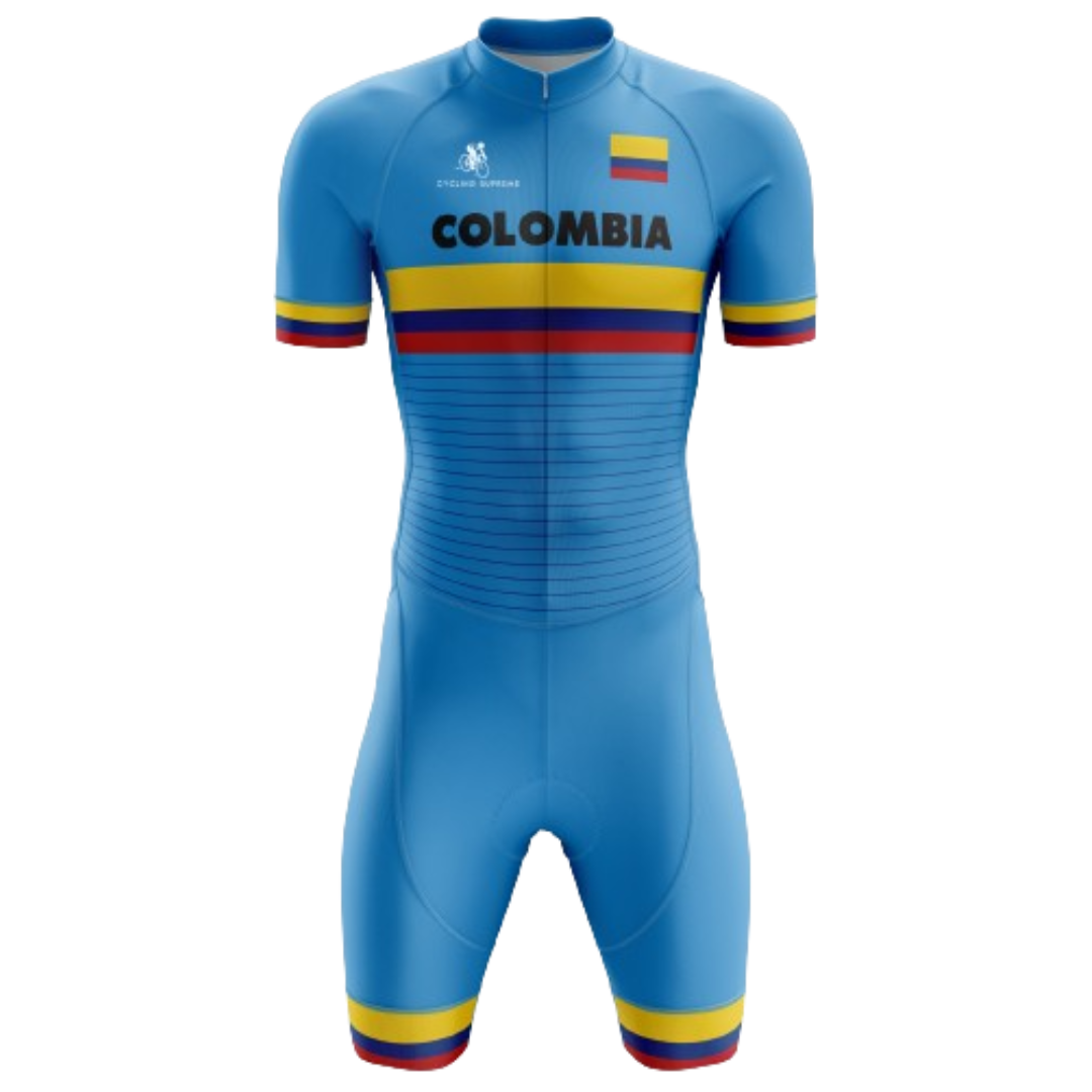 Colombia flag triathlon suit for men.