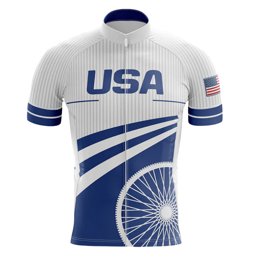 A second edition of the U.S.A. cycling jersey.