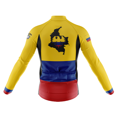 Long Sleeve Cycling Jersey Colombia Andean Condor Mens