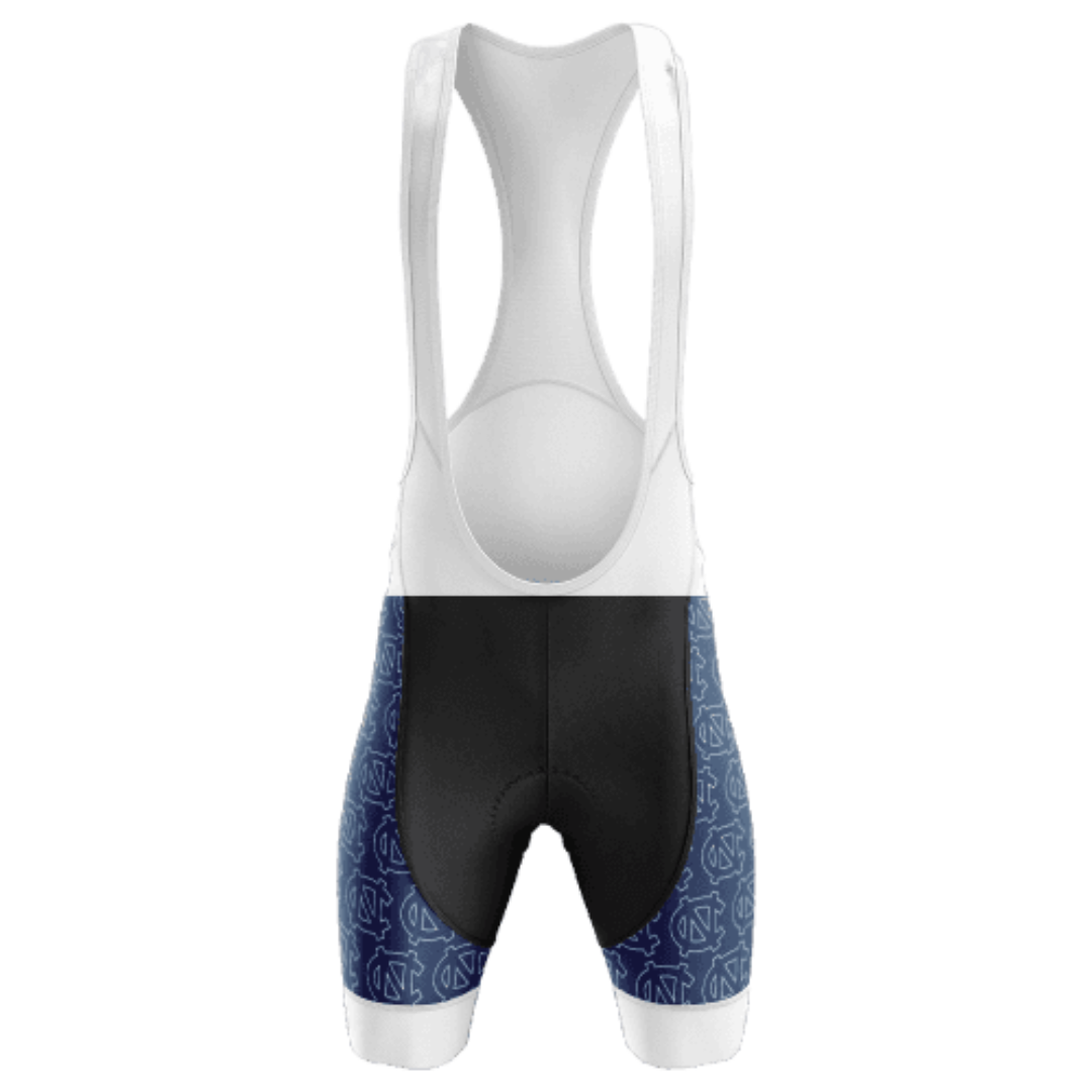 North Carolina Bib Shorts featuring a design inspired by North Carolina and breathable fabric for a stylish and comfortable fit.