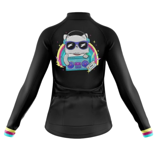 Meow Long Sleeve Cycling Jersey For Women