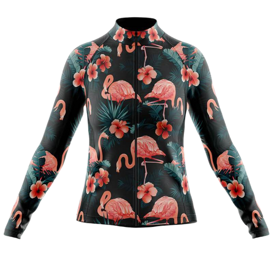 Flamingo Long Sleeve Cycling Jersey For Women