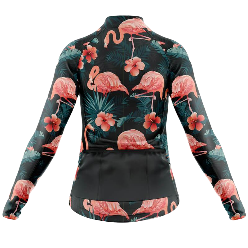 Flamingo Long Sleeve Cycling Jersey For Women