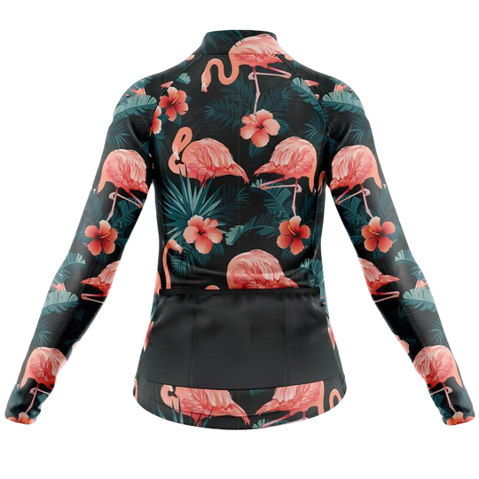 Flamingo Long Sleeve Cycling Jersey For Women