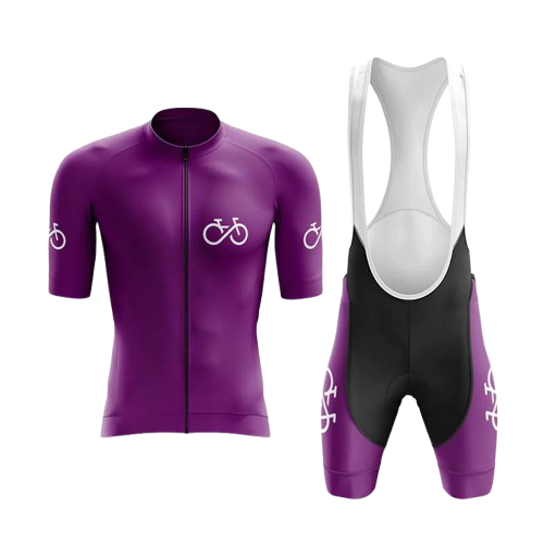 High-performance cycling kit in a sleek purple design. Perfect for long-distance rides.