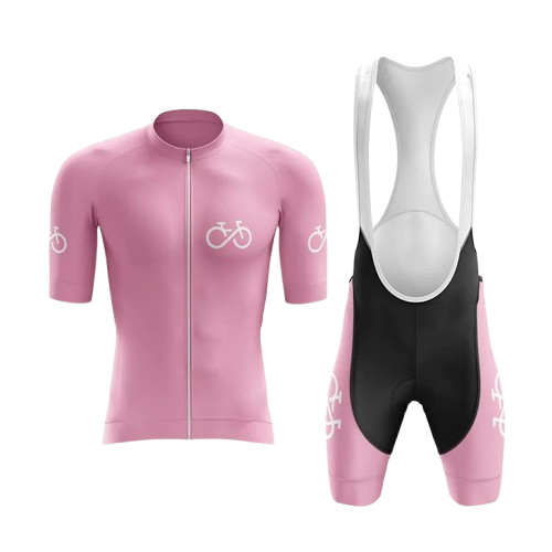 Elegant and stylish rose-colored cycling kit for riders who love a unique touch.