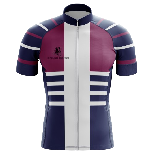 Striped men's cycling jersey, classic pattern