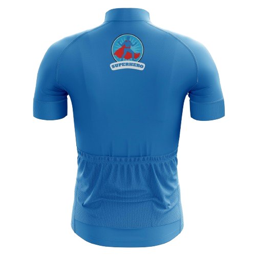 Blue Superman Men's Cycling Jersey