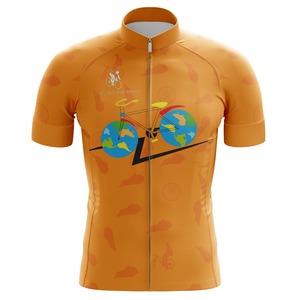 Around The World men's cycling jersey, global theme