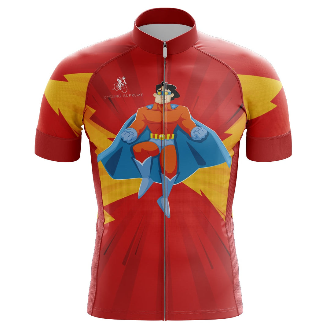 Superman men's cycling jersey, superhero style