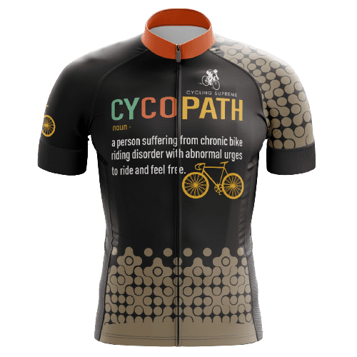 Cycopath men's cycling jersey, humorous design