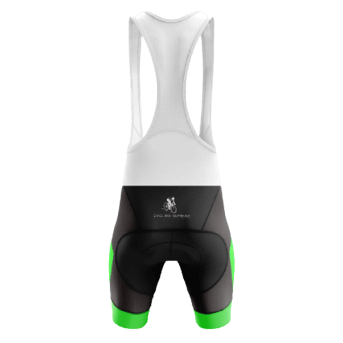 Black/Green Bib Shorts