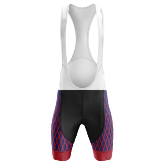 Red Diamond Bib Shorts featuring a sleek red diamond design and breathable material for a high-performance and comfortable ride.