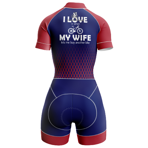 I Love My Wife Women's Triathlon Suit