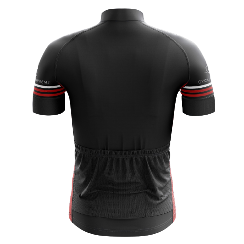 Black Red White Men's Cycling Jersey | Cycling Supreme