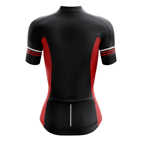 Black Red White Womens Cycling Jersey | Cycling Supreme