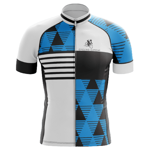 Blue/White/Black men's cycling jersey, sleek and stylish