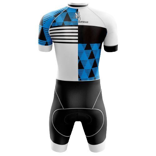 Blue/White/Black Men's Triathlon Suit