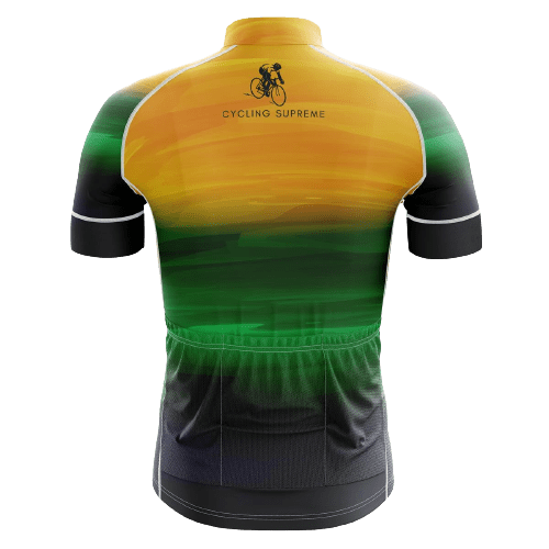 Black/Green/Yellow Men's Cycling Jersey | Cycling Supreme