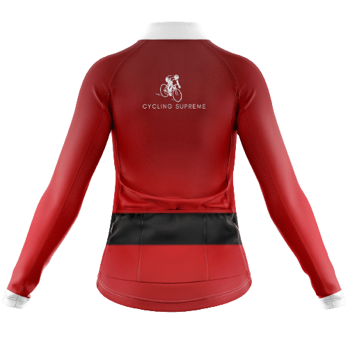 Long Sleeve Cycling Jersey Santa Suit Womens