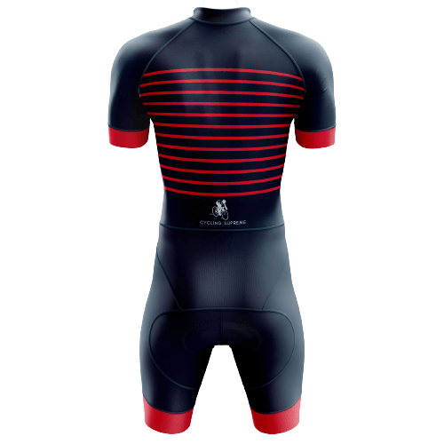 Red Stripes Men's Triathlon Suit