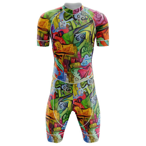 Color rush triathlon suit for men.