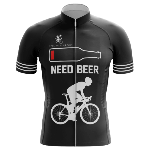 Need Beer men's cycling jersey, fun statement