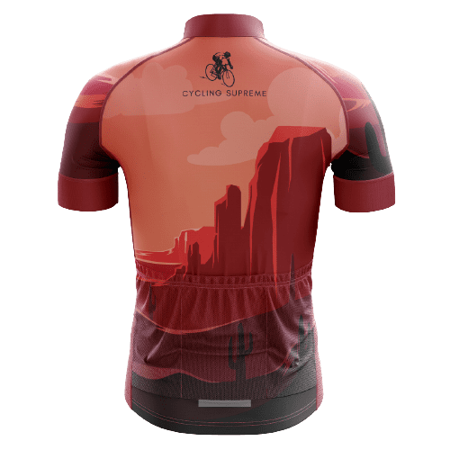 Red Sunset Cactus Men's Cycling Jersey