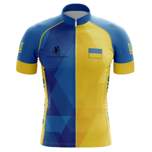 Ukraine Flag men's cycling jersey, national colors