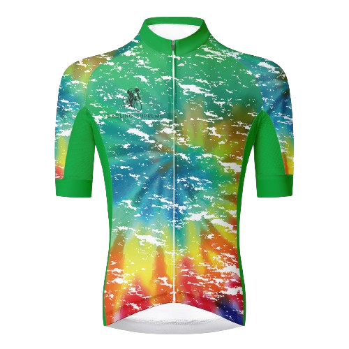 Splashy tie-dye design, perfect for making a statement.