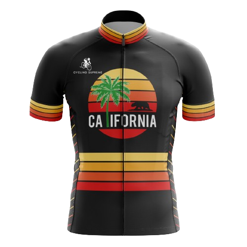 California men's cycling jersey, state pride design