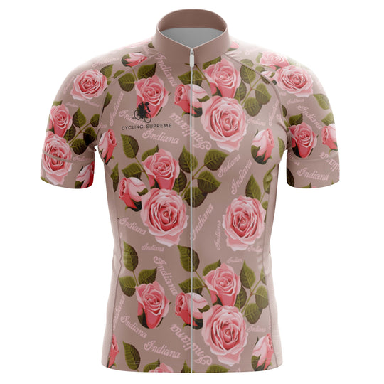 Indiana Flowers men's cycling jersey, blooming design