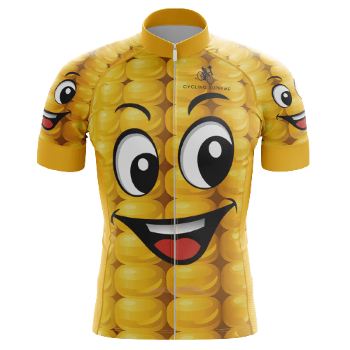 Smiley Face men's cycling jersey, cheerful and bright