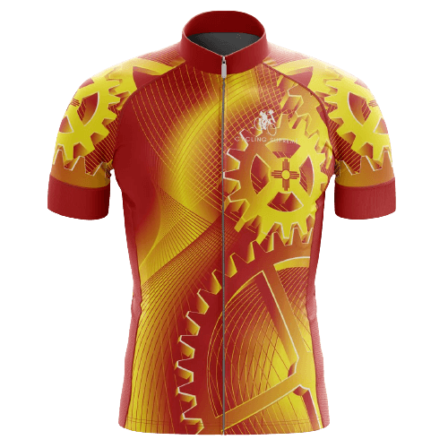 Flame Gears men's cycling jersey, fiery design