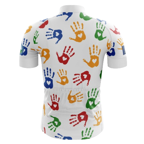 Color Handprint Men's Cycling Jersey