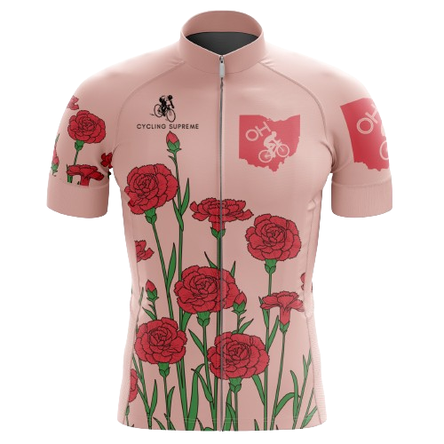 Floral Roses men's cycling jersey, blooming beauty