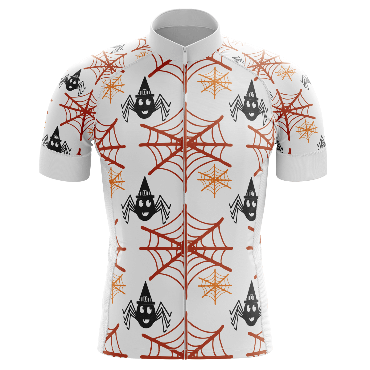 Halloween Webs & Spiders men's cycling jersey, creepy and cool